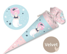 DIY-Nähset Schultüte - GESCHWISTERTÜTE - Mystical Mermaid - Rosa/Blau - Velvet - abby and amy