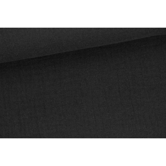 Bio Musselin Lotta - Muslin - Uni - Organic Cotton - Double Gauze - Schwarz