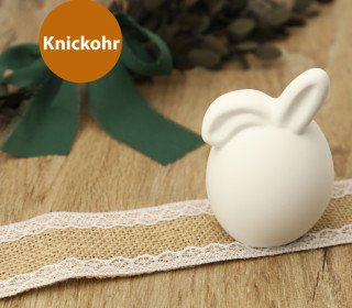 Silikon - Gießform - Osterhasen-Ei - Deko-Ei mit Ohren - Knickohr - vielfältig nutzbar