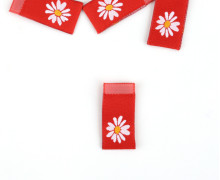 1 Label - Gänseblümchen - Rot - KnilchArt Design
