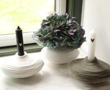 Silikon - Gießform - Vase - Kerzenhalter - für Stabkerzen - ungleichmäßiges Rillendesign - vielfältig nutzbar