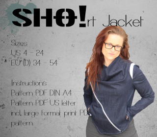 SHO!rt Jacket - a slimfit jacket with asymmetrical zipper