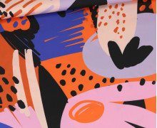 Outdoorstoff - Abstract Bliss - Orange/Lila - abby and amy