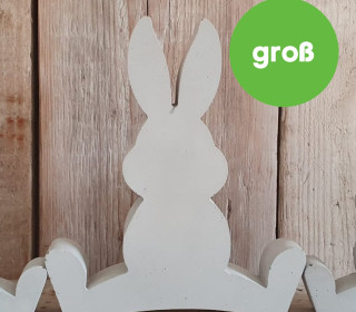 Silikon - Gießform - Sitzender Osterhasen - mit Langohren - GROß - vielfältig nutzbar