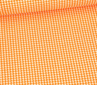 Bio-Elastic Minijacquard Jersey - 3D - Tea Party Knit - Wonderland - Hamburger Liebe - Warmweiß/Orange