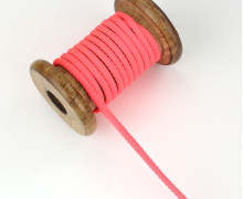 1m Hoodieband - Schmale Kordel - Gedreht - 5mm - Neonpink