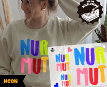 Onkel Bo's Neon Bügelbilder - DIN A4 - Nur Mut - BIG