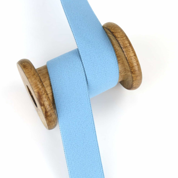 1m Gummiband - Elastisch - Uni - 25mm - Graublau