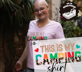 Onkel Bo's Bügelbilder - DIN A4 - This Is My Camping Shirt - BIG