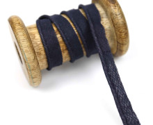1 Meter Paspelband - Baumwolle - Uni - Nachtblau