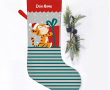 DIY-Nähset - Nikolaussocke - Softshell - Warm Winter Wishes - Tiger - Geschenk