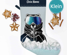 DIY-Nähset - Nikolaussocke - KLEIN - Softshell - Snowboard Bär - Thorsten Berger