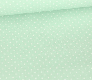 Beschichtete Baumwolle - Petit Dots - Poppy - Weißgrün/Weiß