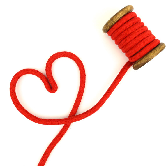 1m Kordel - Rope Bowl - 10mm - Rot