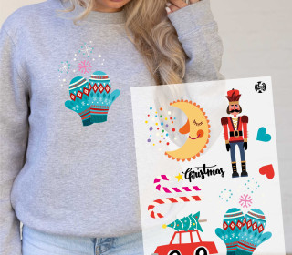 Onkel Bo's Bügelbilder - DIN A4 - Ugly X-Mas - Mix - Moon - Hamburger Liebe