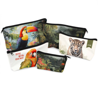 DIY-Nähset - Softshell - Fleece - 5 Wetbags - Tropical Jungle - abby and amy