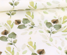Sommersweat - Ecru - Bio Qualität - Leaves - abby and me