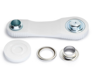 15 Ösen mit Scheiben - Eyelets - 11mm - Prym - Silber