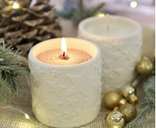 Silikon - Gießform - Sternenwunsch Kerzenglas - Kerzengefäß - 5oz - mit Manschette - offizieller Partner von Boowan Nicole - vielfältig nutzbar