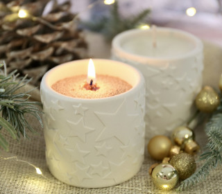 Silikon - Gießform - Sternenwunsch Kerzenglas - Kerzengefäß - 5oz - mit Manschette - offizieller Partner von Boowan Nicole - vielfältig nutzbar