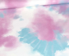 Modal Jersey - Tie-Dye Love - Batik - Rosa/Türkis - abby and me