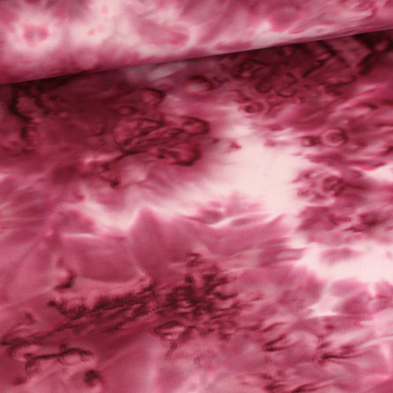 Nicki Ice Velvet - Batik - Tie-Dye - Bordeaux/Weiß