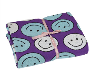 1,45m Zuschnitt - Bio-Jacquard - 4 Farb Spezial Jacquard Jersey - Smile - Choose Your Vibe - Lila - Hamburger Liebe