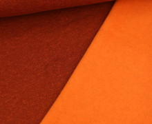 Kuschelsweat - Meliert - Uni - Rostorange/Orange