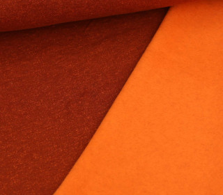 Kuschelsweat - Meliert - Uni - Rostorange/Orange