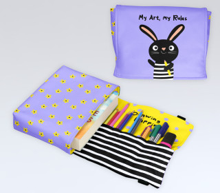 DIY-Nähset - Buch-Organizer - Drawbunny - Julia Reyelt - Softshell - abby and amy