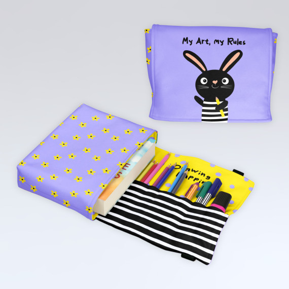 DIY-Nähset - Buch-Organizer - Drawbunny - Julia Reyelt - Softshell - abby and amy