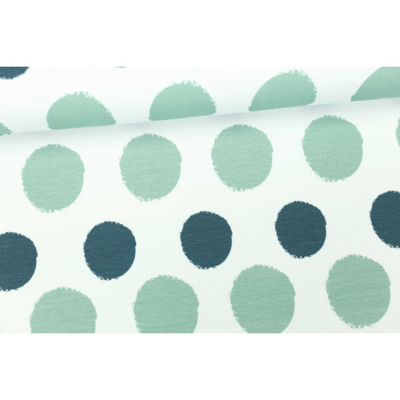 Jersey - Painted Dots - Punkte - Petrol - Living for Fabrics