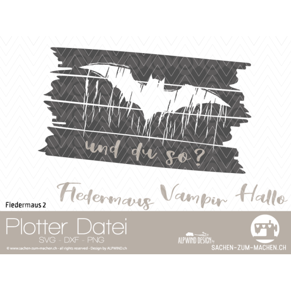 Plotterdatei "Fledermaus" #2 - ALPWIND