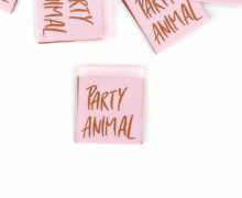 1 Label - PARTY ANIMAL - Rosa - EMJO-DESIGN