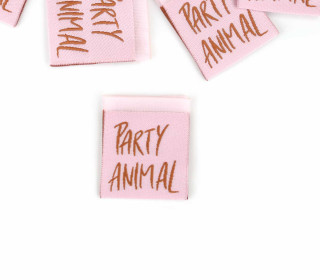 1 Label - PARTY ANIMAL - Rosa - EMJO-DESIGN