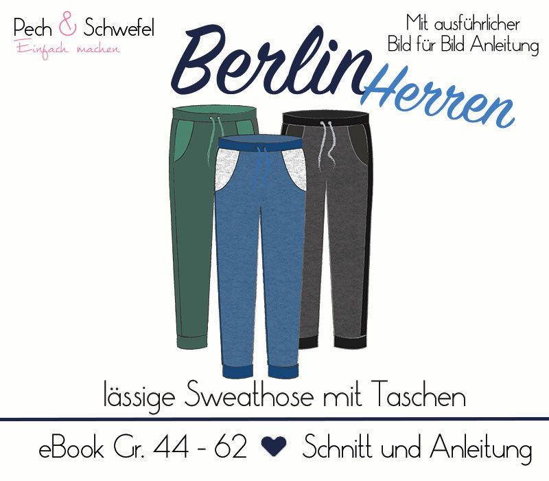 Ebook Sweathose Berlin für Herren Gr. 44 - 62 von Pech und Schwefel