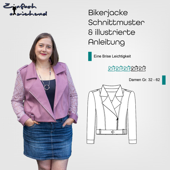 Bikerjacke Eine Brise Leichtigkeit Gr. 32 - 62