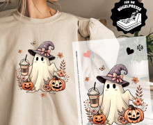 Onkel Bo's Bügelbilder - DIN A4 - Ghost - Coffee Addict - Halloween