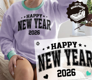 Onkel Bo's Bügelbilder - DIN A4 - Happy New Year - 2026 - Silvester