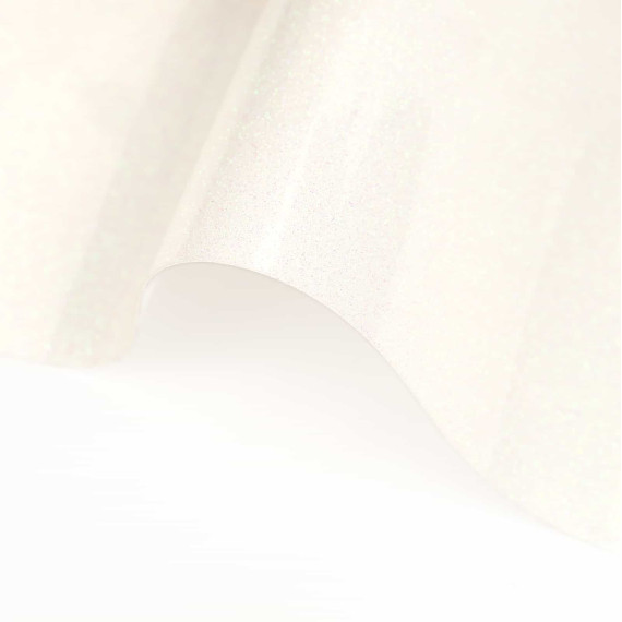 Poli-Flex Pearl Glitter A4 - Poli-Tape - Bügelfolie - Regenbogen-Weiß