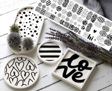 Outdoorstoff - Black and White - Inlays für Silikon - Probierset - studio.mARTinchen - abby and amy