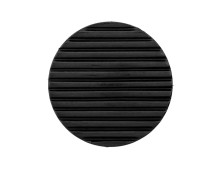 1 Polyesterknopf - 22mm -  Öse - Rippen - Schwarz