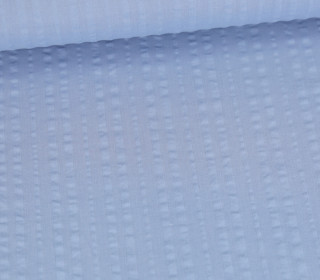 Seersucker - Baumwolle - Streifen - Uni - Hellblau