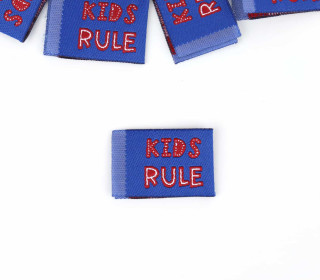 1 Label - KIDS RULE - Dunkelblau