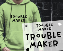 Onkel Bo's Bügelbilder - DIN A4 - Trouble Maker - Mix - Schwarz