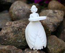 Silikon - Gießform - Blumenfrau - Dekofigur - hinten glatt - Figur 1 - vielfältig nutzbar