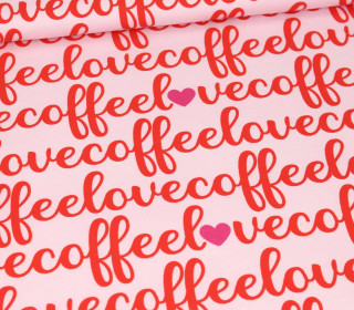 Sommersweat - Coffeelove - Rot - Rosa - Bio Qualität - al-styles - abby and me