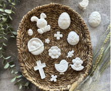 Silikon - Gießform - Matte - Ostern - für 15 Figuren - vielseitig nutzbar