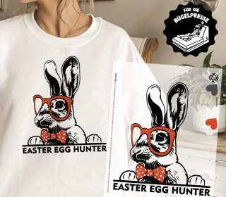 Onkel Bo's Bügelbilder - DIN A4 - EASTER EGG HUNTER - Hellrot