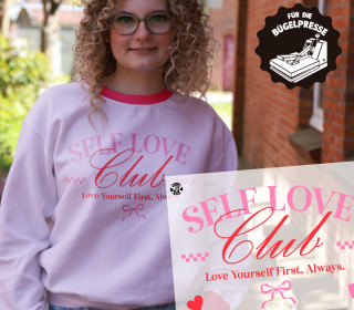 Onkel Bo's Bügelbilder - DIN A4 - Self love club - Schriftzug - BIG